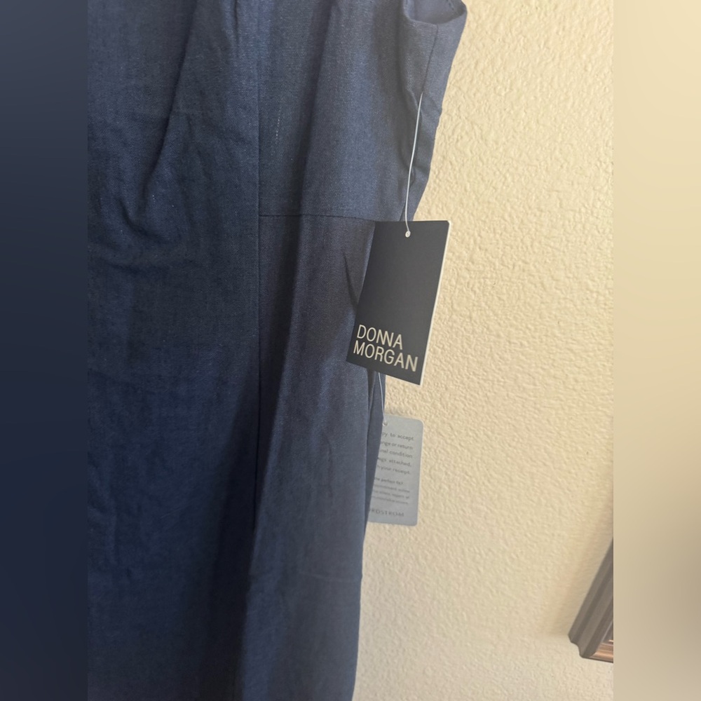 NEVER WORN Navy Donna Morgan Black Sleeveless Dress - Picture 4 of 4